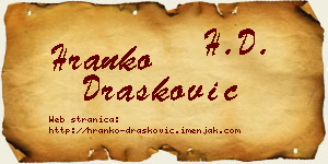 Hranko Drašković vizit kartica